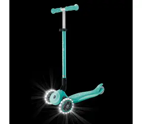 Globber Primo Foldable Plus Lights mátová / Dětská koloběžka / 3 kola / LED přední kola / skládací / od 3 let