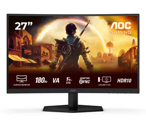 27" AOC Gaming C27G42E černá / Monitor / Fast VA / 1920×1080 / 180Hz / 0,5ms / 300cd/m2 / HDMI + DP / VESA