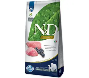 N&D Prime Dog Lamb & Blueberry Adult Medium & Maxi 12 kg / Granule pro dospělé psy středních a velkých plemen