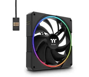 Thermaltake TS 140 EX RGB černá / Ventilátor / FDB / 140mm / 2000 ot./min / 32,1 dB / 3ks / ARGB