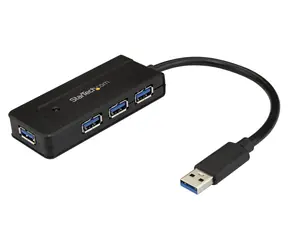 StarTech USB 3.0 HUB 4 porty černá / USB-A / 5 Gbps / nabíjecí port