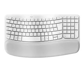 Logitech Wave Keys offwhite / Klávesnice / Ergonomická / DE layout / 2.4 GHz + Bluetooth