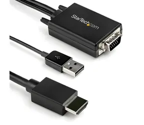 StarTech kabel VGA na HDMI černá / USB audio / 1080p / 60Hz / 2 m