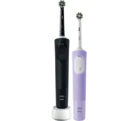 Oral-B Vitality Pro D103 Duo černá/fialová / Elektrický zubní kartáček / oscilační / 3 režimy čištění / 2 rukojetě
