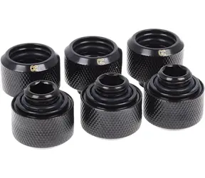 Alphacool Eiszapfen / Trubkový fitting 1/4" na 16/10 mm / černý / 6 ks