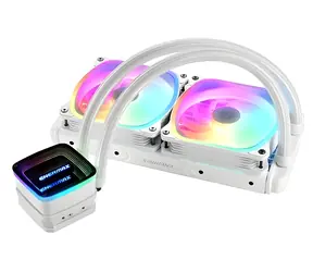 Enermax Aquafusion ADV 240 bílá / AIO vodní chladič CPU / 2x 120 mm / 500–2000 RPM / 32,6 dB / ARGB