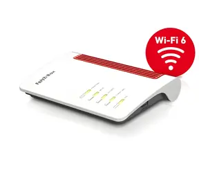 AVM FRITZ! Box 5530 Fiber / Wi-Fi 6 Router / 2.4 GHz a 5 GHz / 2400 Mbit/s / 2.5G LAN / SFP