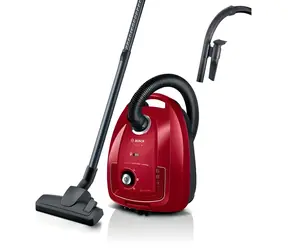 BOSCH BGB38RD2 černá, červená / Sáčkový vysavač / 600 W / 4 L / 79 dB / rádius 10 m