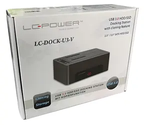 LC POWER LC-DOCK-U3-V / Dokovací stanice pro HDD / SATA / USB 3.0 / Funkce kopírování