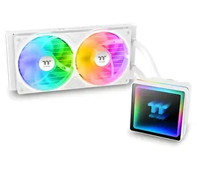 Thermaltake TH240 V3 ARGB Sync Snow Edition bílá / AIO vodní chladič CPU / 2x 120 mm / 2500 RPM / 37,8 dB / 85,29 CFM
