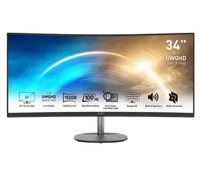 34" MSI PRO MP341CQDE černá / Monitor / VA / WQHD / 21:9 / 100Hz / HDMI+DP / VESA