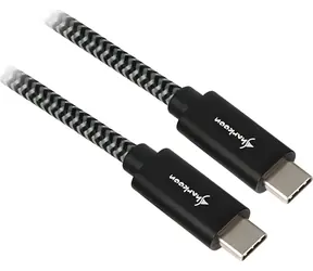 Sharkoon USB-C 3.2 Gen 2 černá, šedá / USB kabel USB-C - USB-C / Opletený / Hliníkové konektory / 0,5 m