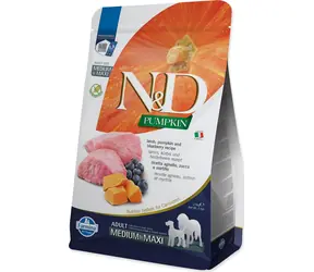 N&D Pumpkin Dog GF Lamb & Blueberry Adult Medium & Maxi 2,5 kg / Krmivo pro dospělé psy středních a velkých plemen