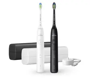 Philips Sonicare 5500 HX7119/02 černá & bílá / 2 x Sonický zubní kartáček / 62 000 kmitů / 2 režimy / 2 hlavice
