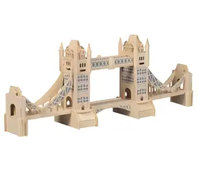 WOODCRAFT Dřevěné 3D puzzle Tower Bridge / 104 dílků / od 8 let / Obtížnost: střední