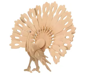 WOODCRAFT CONSTRUCTION KIT Dřevěné 3D puzzle Páv / od 6 let / Obtížnost: jednoduchá