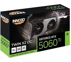 Inno3D GeForce RTX 5060 Ti Twin X2 OC / Grafická karta / 8GB GDDR7 / 128-bit / 1x HDMI + 3x DP / 650W