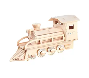 WOODCRAFT Dřevěné 3D puzzle Lokomotiva / od 6 let / Obtížnost: nízká