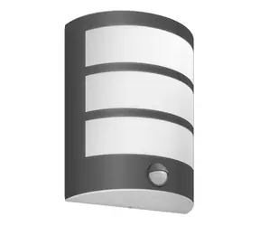 Philips Python IR 6W antracitová / LED venkovní nástěnné svítidlo s pohybovým čidlem / 500lm / 4000K / IP44