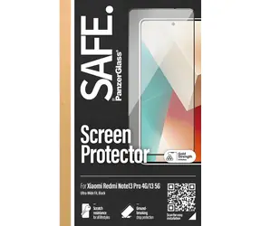 PanzerGlass SAFE UWF pro Xiaomi Redmi Note 13 4G černá / Tvrzené sklo / Plně nalepovací / tloušťka 0,66 mm