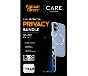 PanzerGlass Bundle 3v1 Privacy / Ochranná sada / iPhone 17 / Temperované sklo / 0,74 mm