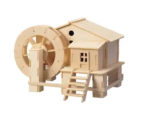 WOODCRAFT Dřevěné 3D puzzle Vodní mlýn / od 6 let / Obtížnost: nízká