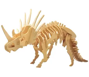 WOODCRAFT Dřevěné 3D puzzle Styracosaurus / 41 dílků / od 6 let / Obtížnost: jednoduchá