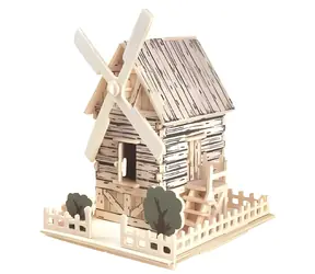WOODCRAFT Dřevěné 3D puzzle Větrný mlýn / od 6 let / Obtížnost: jednoduchá
