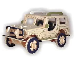 WOODCRAFT Dřevěné 3D puzzle Jeep / od 8 let / Obtížnost: nízká