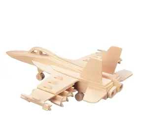 WOODCRAFT Dřevěné 3D puzzle Stíhačka přírodní / Obtížnost: nízká