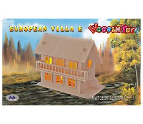 WOODCRAFT Dřevěné 3D puzzle Vila / od 6 let / Obtížnost: jednoduchá