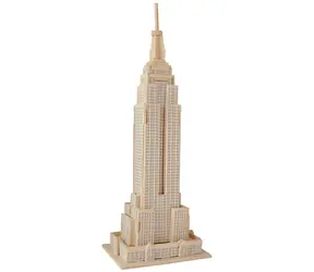 WOODCRAFT Dřevěné 3D puzzle Empire State Building / 185 dílků / od 8 let / Obtížnost: střední