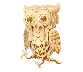 WOODCRAFT Dřevěné 3D puzzle Sovička / od 6 let