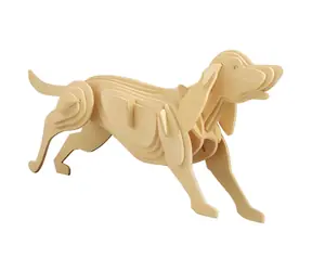 WOODCRAFT Dřevěné 3D puzzle Pes / od 6 let / Obtížnost: nízká