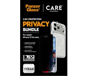 PanzerGlass Bundle 3v1 Privacy iPhone 17 Pro Max / Ochranná sada / Privacy ochrana displeje / Temperované sklo