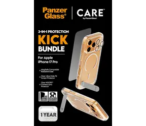 PanzerGlass Bundle Kick 3v1 pro iPhone 17 Pro / Ochranná sada / Temperované sklo + PET + silikon