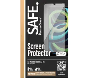 PanzerGlass SAFE pro Xiaomi Redmi A3 černá / Tvrzené sklo / UWF
