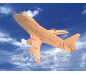 WOODCRAFT Dřevěné 3D puzzle Boeing / od 6 let / Obtížnost: jednoduchá