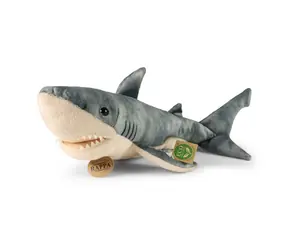 RAPPA Plyšový žralok 40 cm šedý / ECO-FRIENDLY / od 0 měsíců