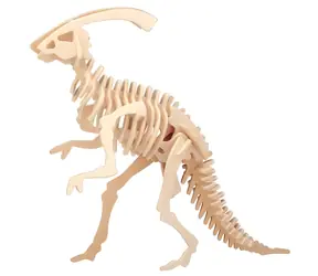 WOODCRAFT Dřevěné 3D puzzle Parasaurolophus malý / 38 dílků / od 6 let / Obtížnost: jednoduchá