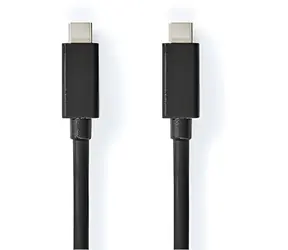 Nedis USB-C černá / Datový kabel / USB-C - USB-C / USB 3.2 Gen 2 / 100 W / 20 Gbps / 2 m