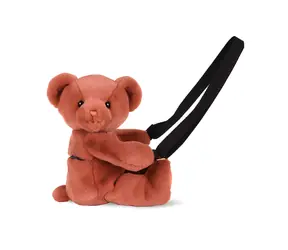 DOUDOU Plyšová taška přes rameno Medvídek terakotový / 30 cm / od 2 let
