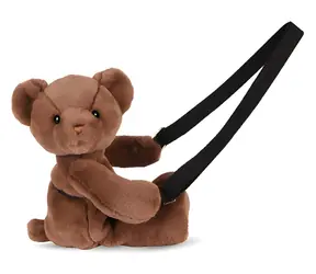 DOUDOU Plyšová taška přes rameno Medvídek hnědý / 30 cm / od 2 let