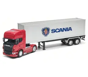 WELLY Tahač s přívěsem Scania V8 R730 červená / 1:32 / od 8 let