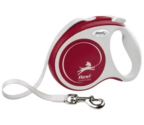 FLEXI Vodítko Comfort Plus S 5 m červené / Samonavíjecí / Do 15 kg / Soft Grip rukojeť