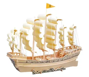 WOODCRAFT Dřevěné 3D puzzle Loď plachetnice P131 / 50+ dílků / od 8 let / Obtížnost: střední