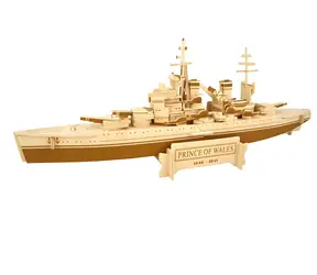 WOODCRAFT Dřevěné 3D puzzle Bitevní loď Prince of Wales / od 8 let / Obtížnost: střední