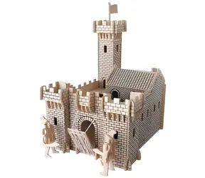 WOODCRAFT Dřevěné 3D puzzle Hrad I / 50+ dílků / od 8 let / Obtížnost: střední