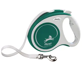 FLEXI Vodítko Comfort Plus M zelené / Pásek 5 m / Samonavíjecí / Pro psy do 25 kg