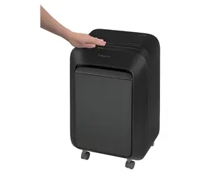 Fellowes Skartovač LX 210 černá / 16 listů 70g papíru / křížový řez 4x12 mm / Šíře vstupu: 230 mm